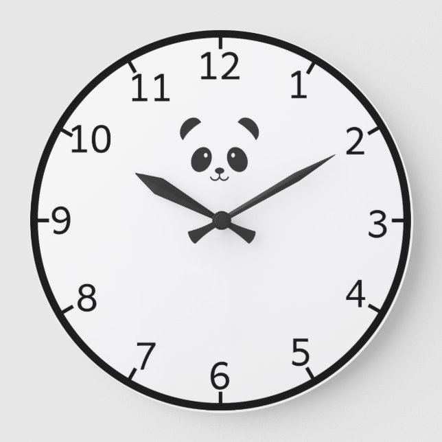 Grande Horloge Ronde Black Panda | Wall Clock (Recto)