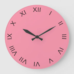 Grande Horloge Ronde Black Roman Numbers