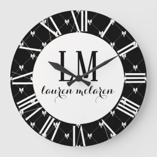 Grande Horloge Ronde Black & White Bow Monogram
