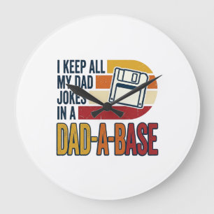 Grande Horloge Ronde Blague de papa Base de papa rétro drôle père vecte
