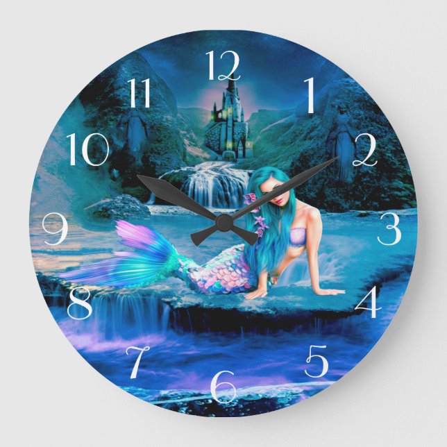 Grande Horloge Ronde Bleu ciel (Recto)
