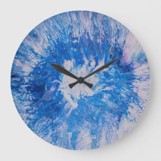 Grande Horloge Ronde Bleu éclat