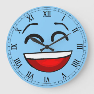 Grande Horloge Ronde bleu émotion
