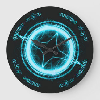 Grande Horloge Ronde Bleu étranger d'horloge