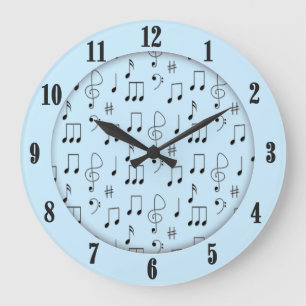 Grande Horloge Ronde Bleu juste noté
