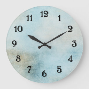 Grande Horloge Ronde Bleu merveilleux