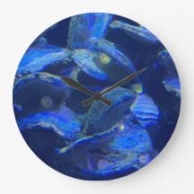 Bleu Océan Profond Art Abstrait Décoration Côtière