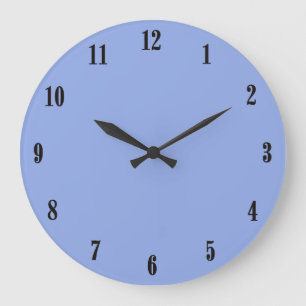 Grande Horloge Ronde Bleu outremer solide