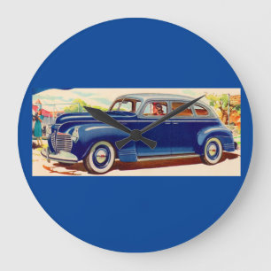 Grande Horloge Ronde bleu Plymouth 1941