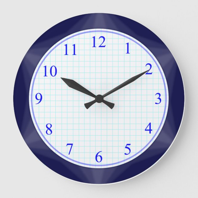 Grande Horloge Ronde Bleu simple (Recto)