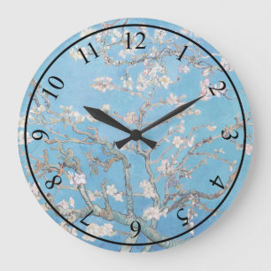 Grande Horloge Ronde Bleu Vincent van Gogh Art Peinture