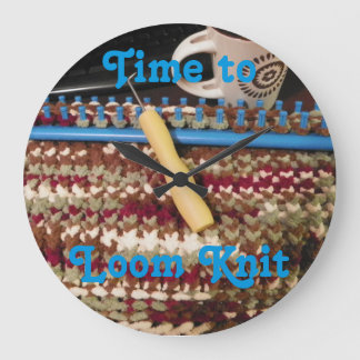 Grande Horloge Ronde Bloc du client (Loom Knitter's), boutons