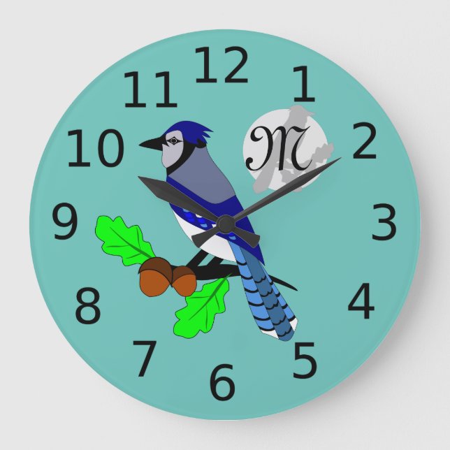 Grande Horloge Ronde Blonde bleue (Recto)