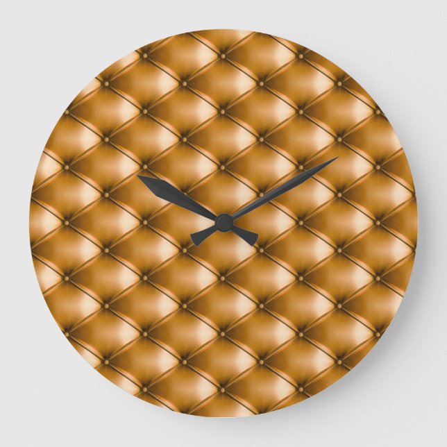 Grande Horloge Ronde Blue Capitone Textile : Arrière - plan rétro (Recto)