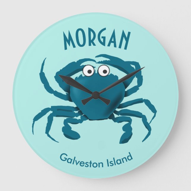 Grande Horloge Ronde Blue Crab Beach (Recto)