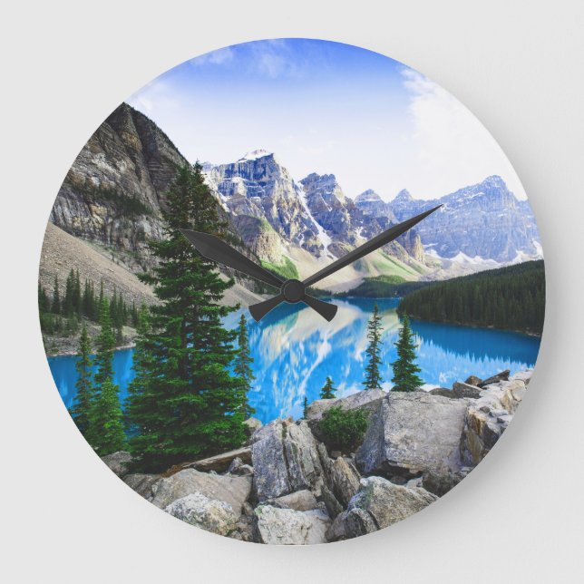 Grande Horloge Ronde Blue Lake Rocky Mountain Pine Forest (Recto)