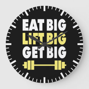 Grande Horloge Ronde Bodybuilding - Mange Gros, Ascenseur Gros, Gros
