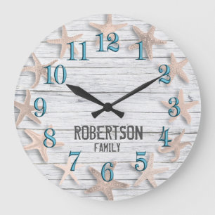 Grande Horloge Ronde Bois de flottage fait sur commande de Faux