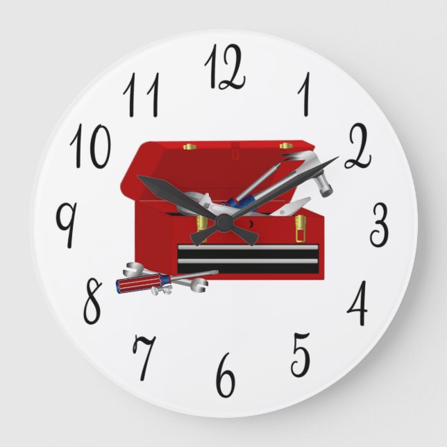 Grande Horloge Ronde Boîte à outils (Recto)