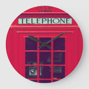 Grande Horloge Ronde Boîte téléphonique britannique d'origine