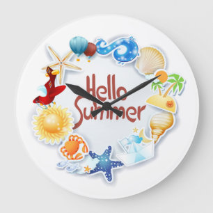 Grande Horloge Ronde Bonjour été