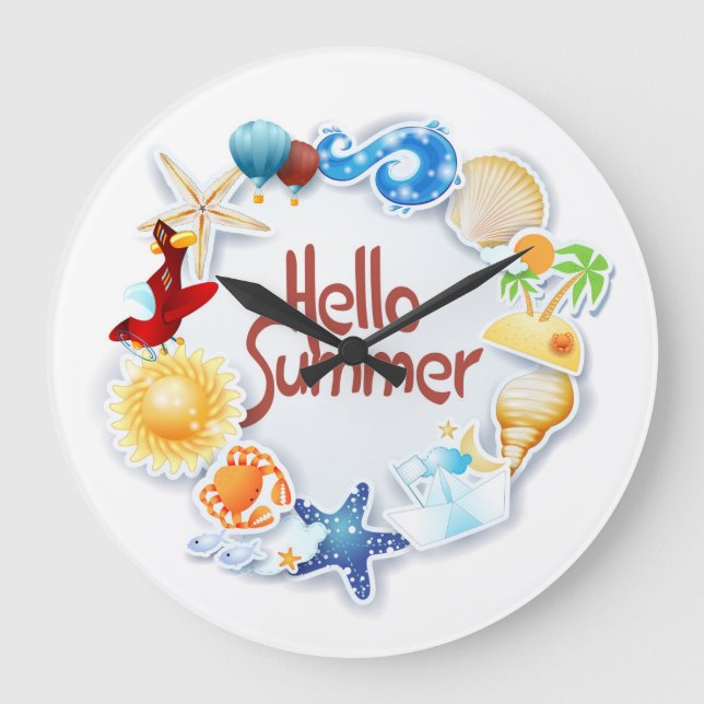 Grande Horloge Ronde Bonjour été (Recto)