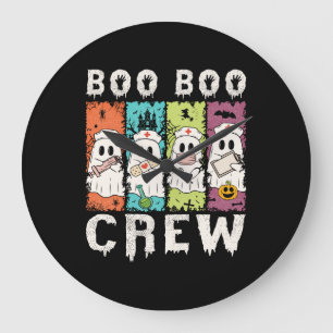 Grande Horloge Ronde Boo Boo Crew Infirmière d'Halloween