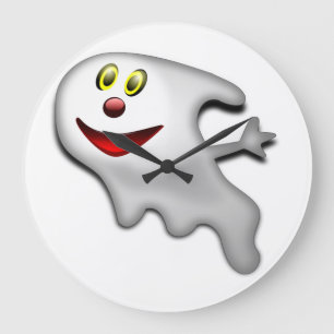 GRANDE HORLOGE RONDE BOO ! HEUREUX HALLOWEEN GHOST