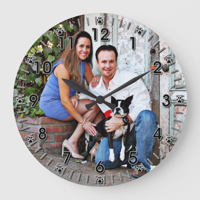 Grande Horloge Ronde Boston Terrier - Miles (Recto)