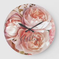 BOTANICAL FLORAL PEONY nom monogram
