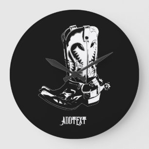 Grande Horloge Ronde Bottes de cowboy