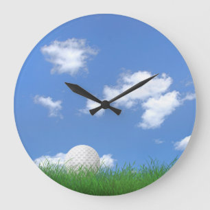 Grande Horloge Ronde Boule de golf dans l'herbe
