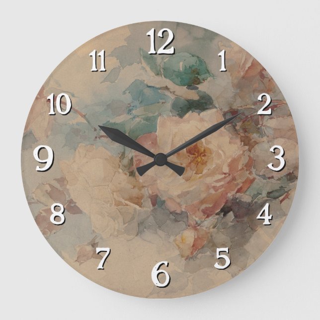 Grande Horloge Ronde Bouquet de Rose - Franz Bischoff (Recto)