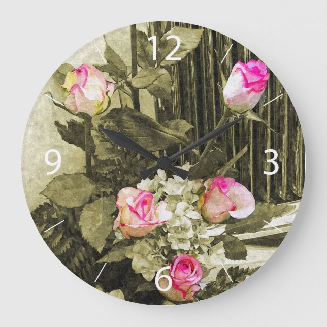 Grande Horloge Ronde Bouquet mariage (Recto)