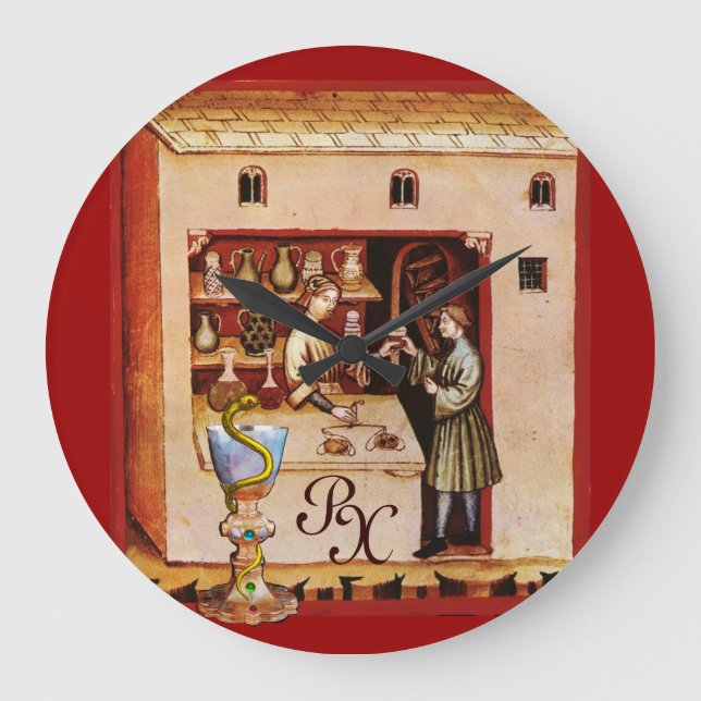 Grande Horloge Ronde BOWL OF HYGEIA MONOGRAM Medicine, Pharmacie (Recto)