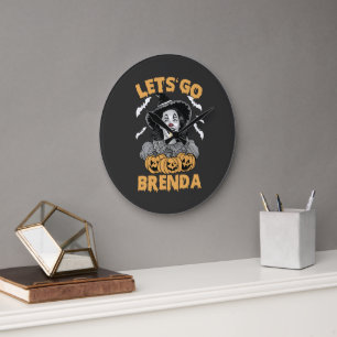 Grande Horloge Ronde Brenda Éffrayant Halloween Kamala Harris