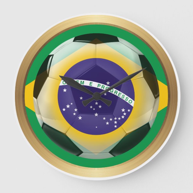 Grande Horloge Ronde Brésil / Brasil Soccer Ball (Recto)