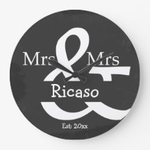 Brides Mme And Mme Personalized Faux Chalkboard