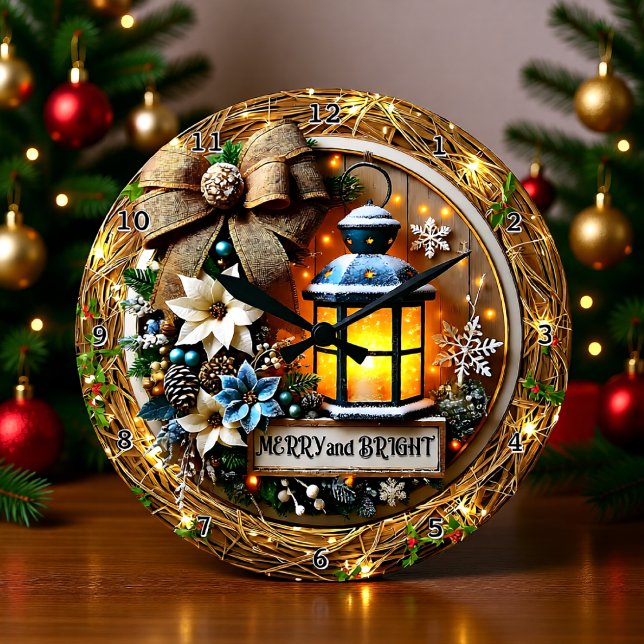 Grande Horloge Ronde Bright Winter Lantern (Créateur téléchargé)