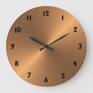 Grande Horloge Ronde Brin cuivre