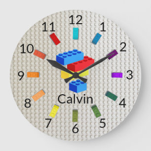 Grande Horloge Ronde Briques de construction de jouets amusants Chambre