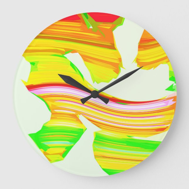 Grande Horloge Ronde Brosse arc-en-ciel (Recto)