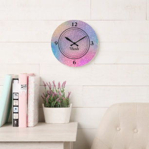 Grande Horloge Ronde Budget Acheter, Glam Sparkly Parties scintillant d