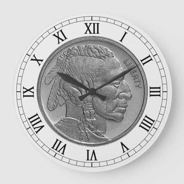 Grande Horloge Ronde Buffalo Large Wall Clock (Recto)