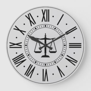 Grande Horloge Ronde BUREAU LAWER Scales of Justice