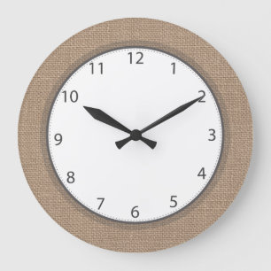 Grande Horloge Ronde Burlap