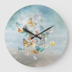 Grande Horloge Ronde Butterflies in the Clouds