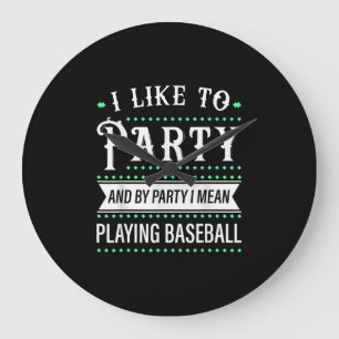 Grande Horloge Ronde Cadeau De Baseball Pour Le Joueur De L'Équipe De B