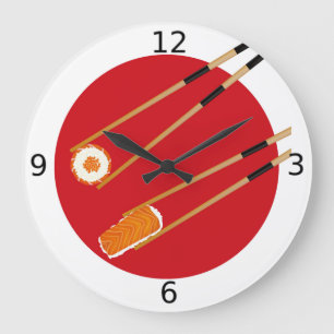 Grande Horloge Ronde Cadeau de chef de Cusine de Japonais de chef de