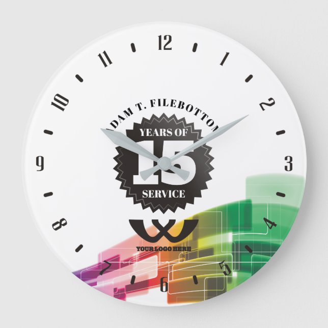 Grande Horloge Ronde cadeau de reconnaissance universelle pour l'annive (Recto)